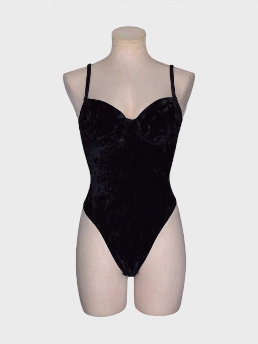 Victorias Secret Vintage 90s Velvet Underwire Teddy Bodysuit